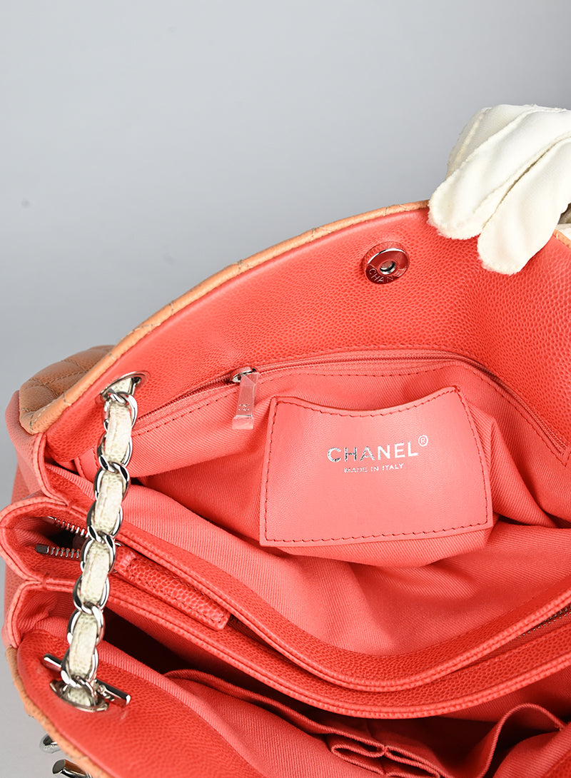 Chanel Borsa in pelle quilted rosa salmone