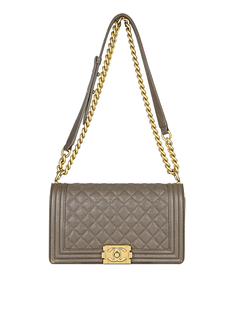 Chanel Borsa Boy tortora – lesleyluxuryvintage