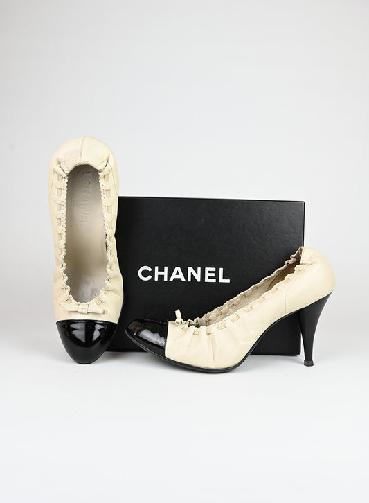 Chanel Décolleté in pelle grigia - N. 41 - lesleyluxuryvintage