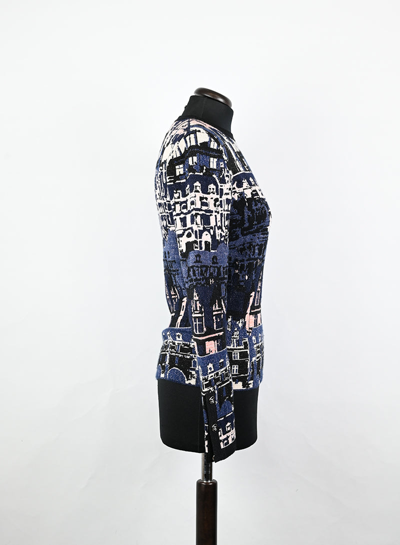 Chanel Pullover in cashmere blu - Tg. 34 FR - lesleyluxuryvintage