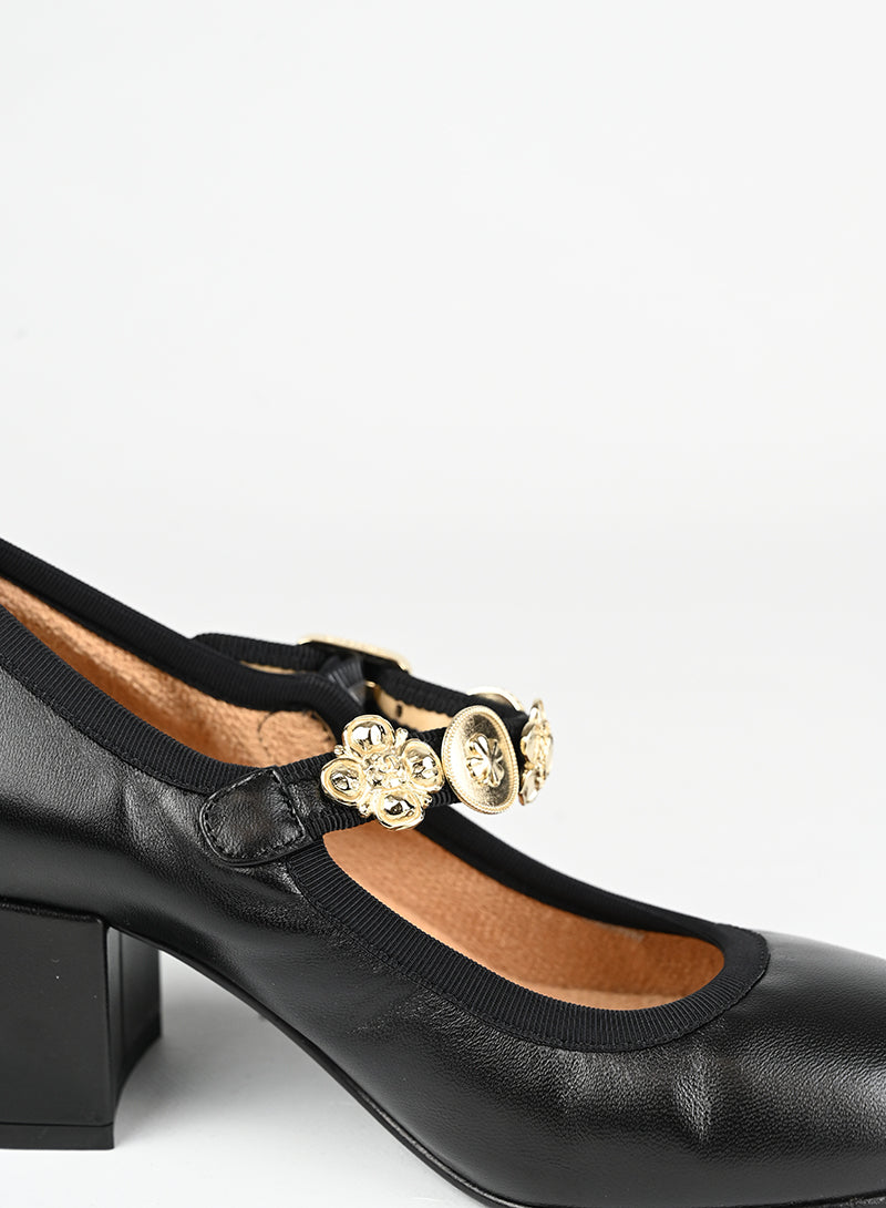 Chanel Scarpe Mary Jane in pelle nera - N. 36 ½