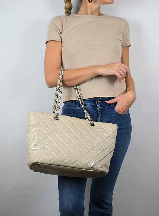 Chanel Shopper Cambon Tote Pelle Burro - lesleyluxuryvintage