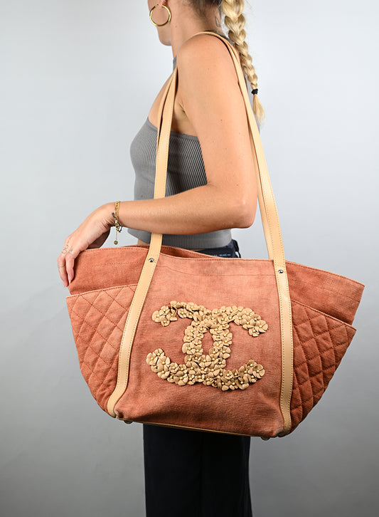 Chanel Shopper Saint Tropez Denim Terracotta 2011 - lesleyluxuryvintage