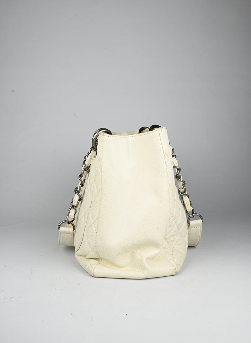 Chanel Borsa GST in pelle bianca