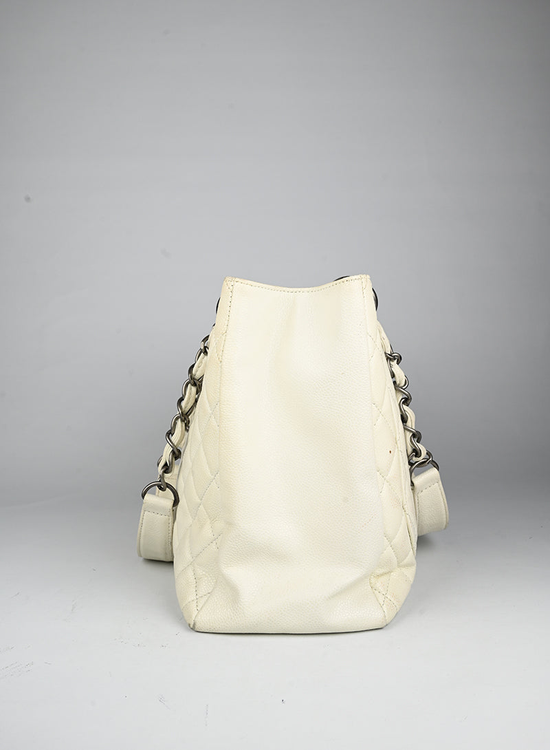 Chanel Borsa GST in pelle bianca