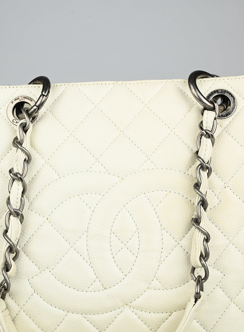 Chanel Borsa GST in pelle bianca