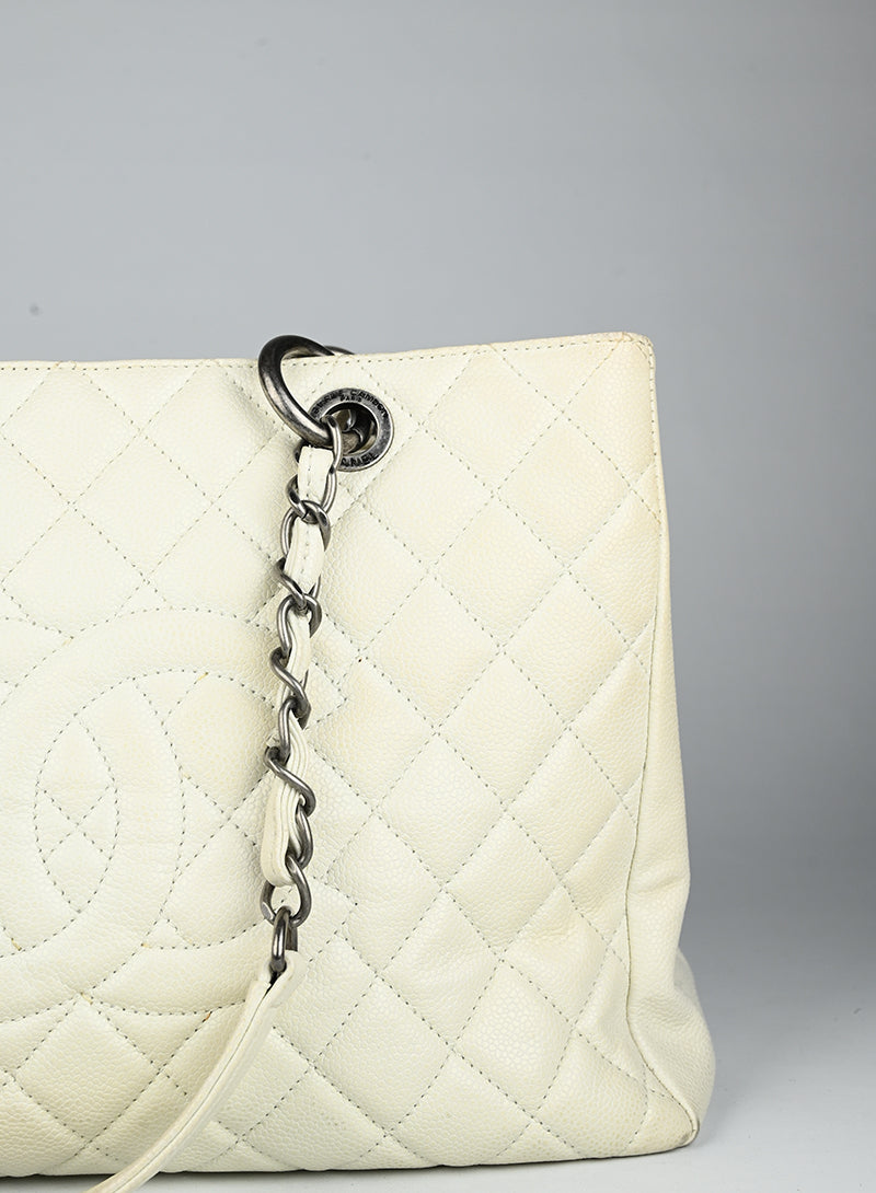 Chanel Borsa GST in pelle bianca