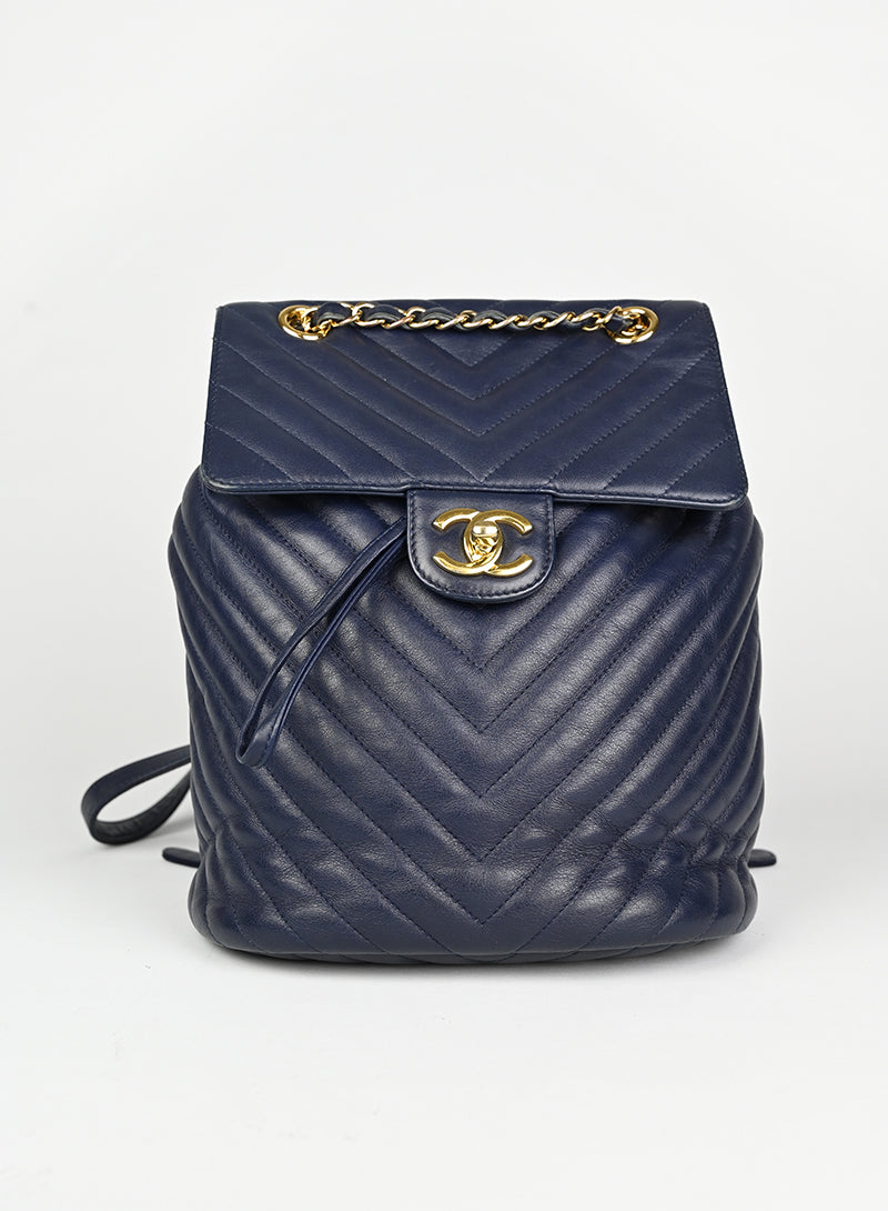Chanel Zaino in pelle blu