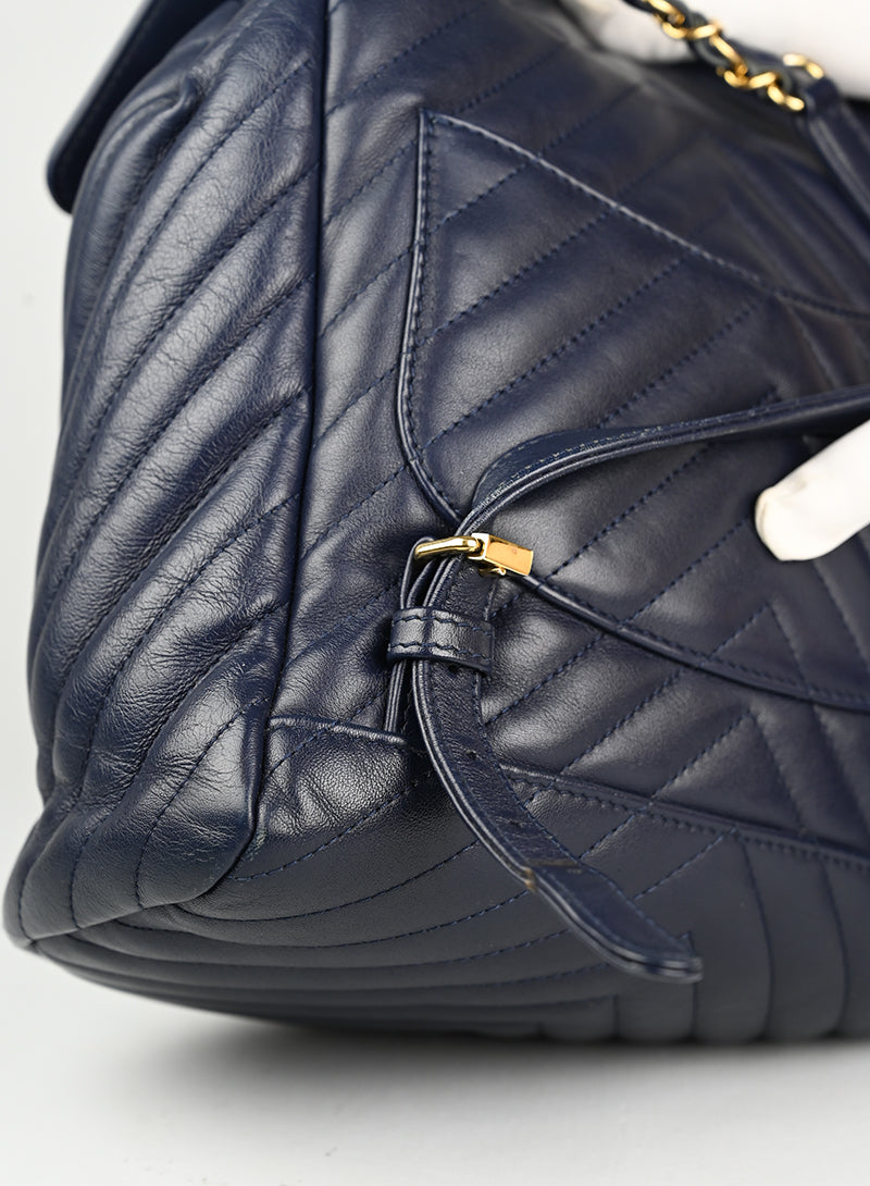 Chanel Zaino in pelle blu