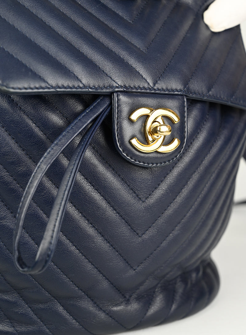 Chanel Zaino in pelle blu