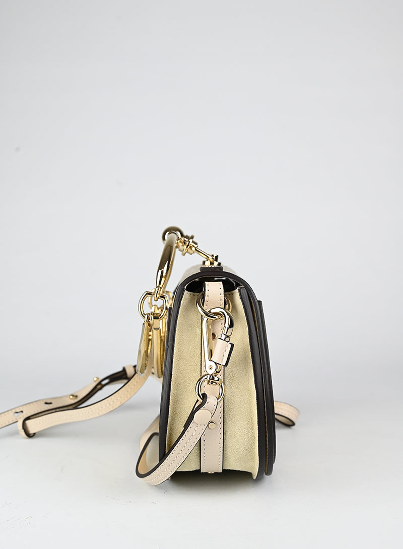 Chloè Borsa lamè oro Nile Bracelet