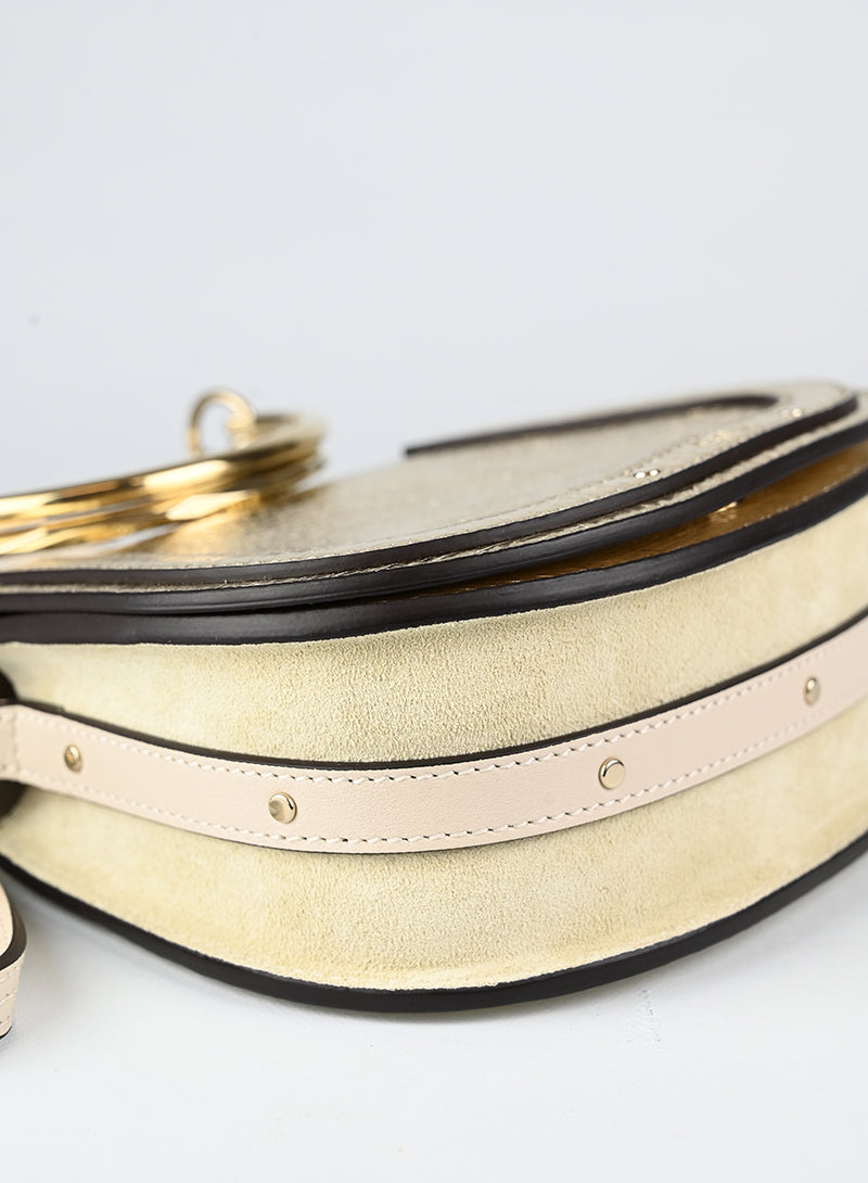 Chloè Borsa lamè oro Nile Bracelet