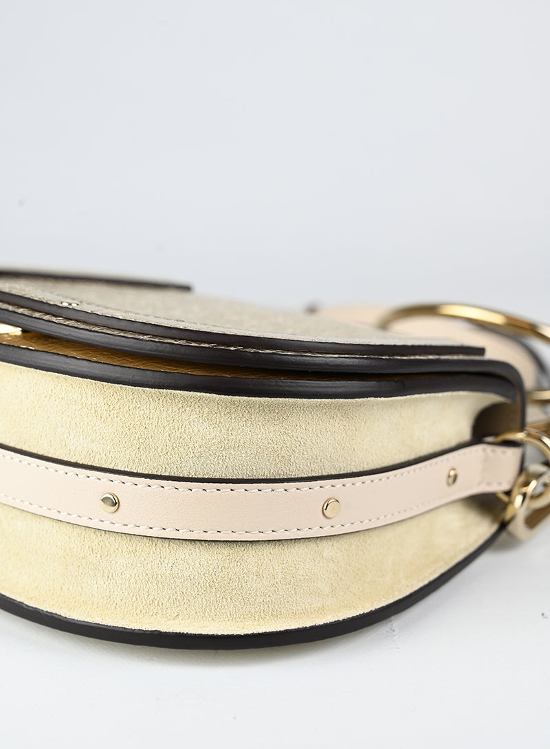 Chloè Borsa lamè oro Nile Bracelet
