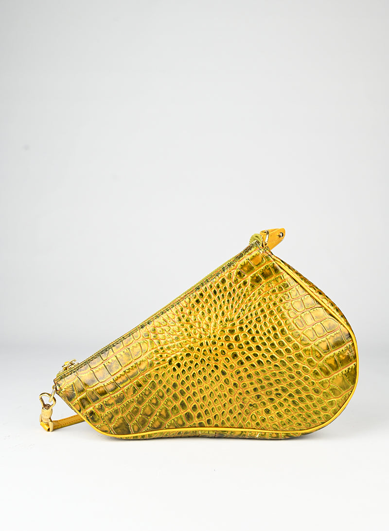 Dior Borsa Saddle in pelle gialla
