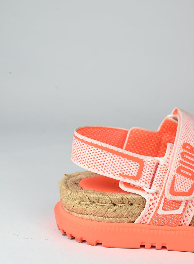 Dior Sandali Dioract arancio e bianchi - N. 37