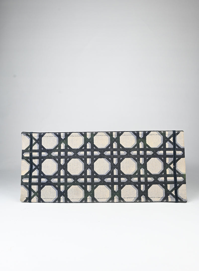Dior Shopper Book Tote in tessuto beige e blu