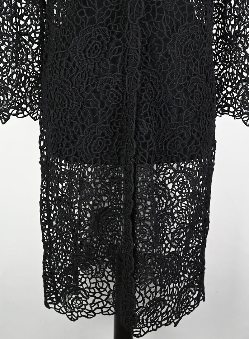 Dior Spolverino in Macramè nero - Tg. 42