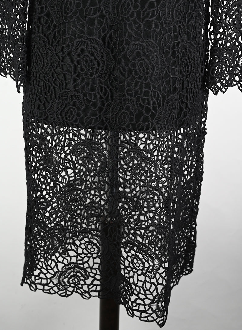 Dior Spolverino in Macramè nero - Tg. 42
