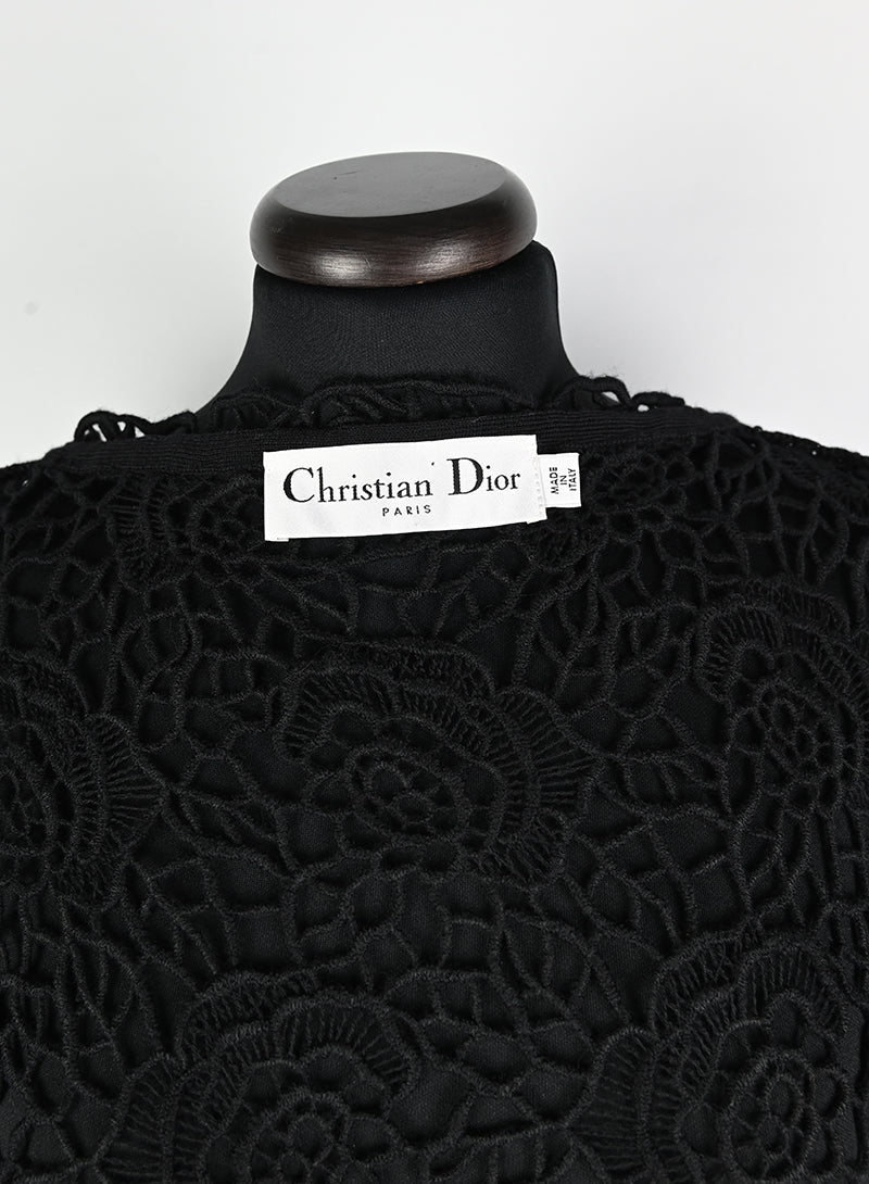Dior Spolverino in Macramè nero - Tg. 42