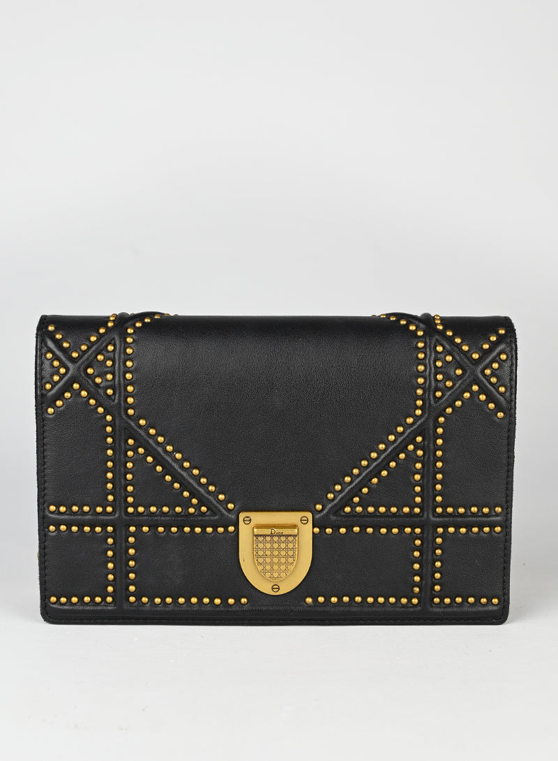 Dior Pochette Diorama in pelle nera