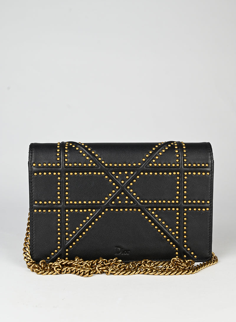 Dior Pochette Diorama in pelle nera