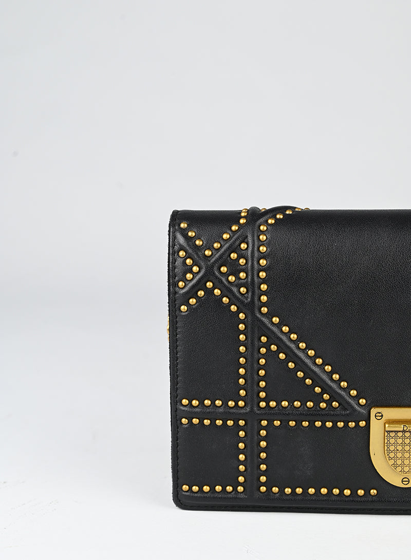 Dior Pochette Diorama in pelle nera