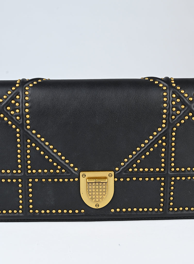 Dior Pochette Diorama in pelle nera