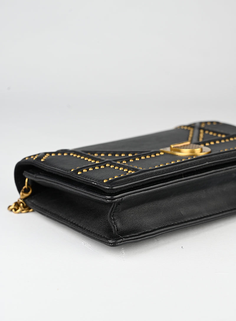 Dior Pochette Diorama in pelle nera