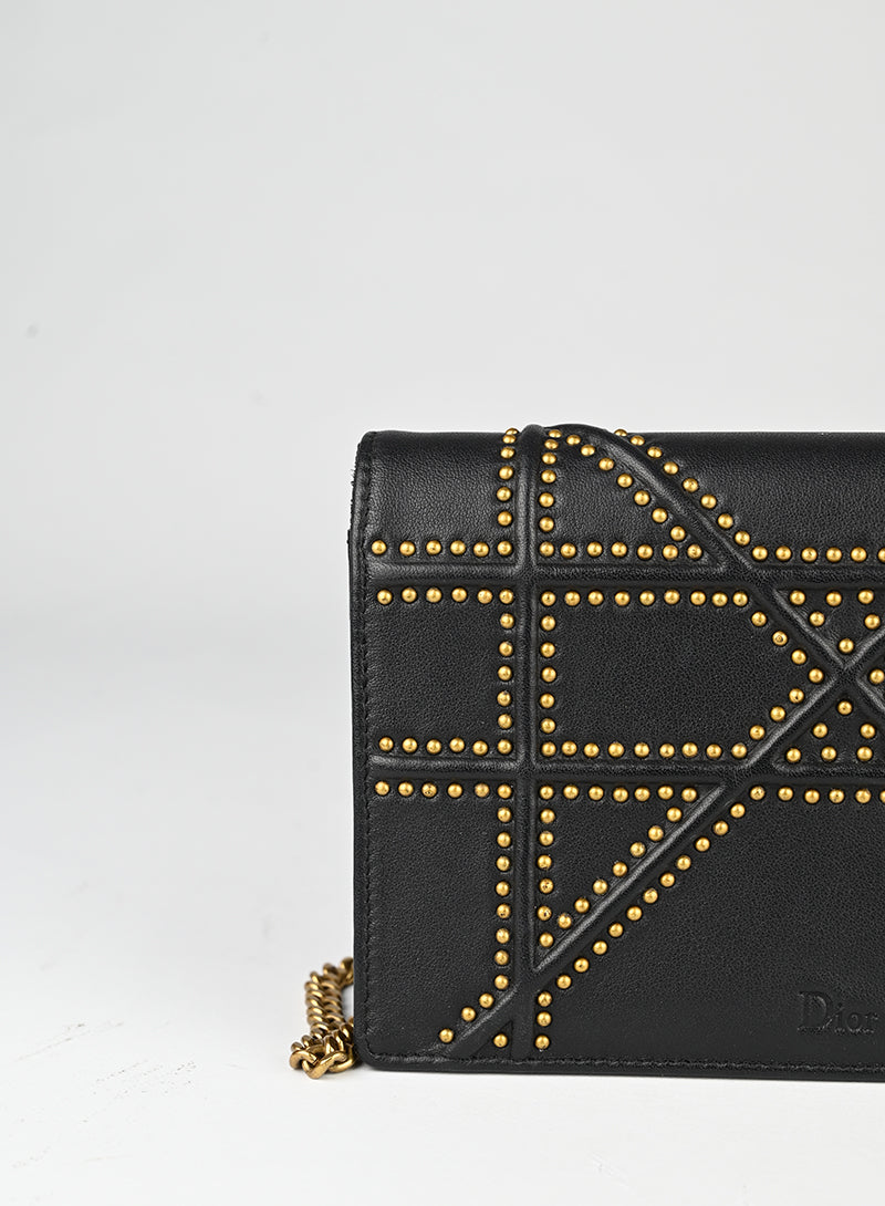 Dior Pochette Diorama in pelle nera