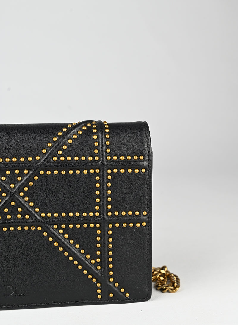 Dior Pochette Diorama in pelle nera
