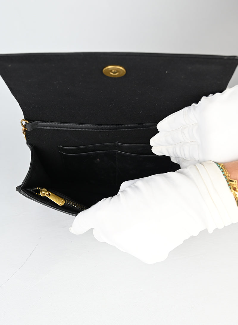 Dior Pochette Diorama in pelle nera