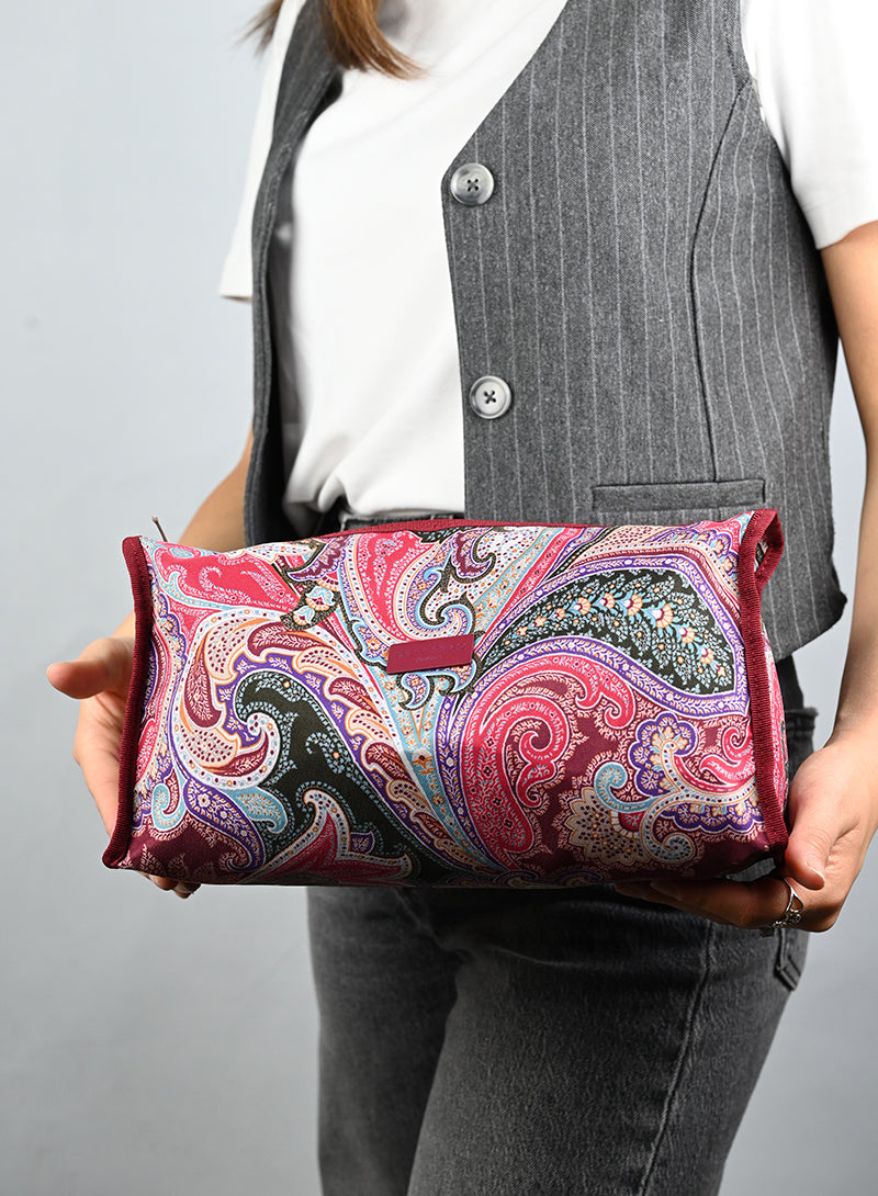 Etro Beauty case Paisley in tessuto rosa