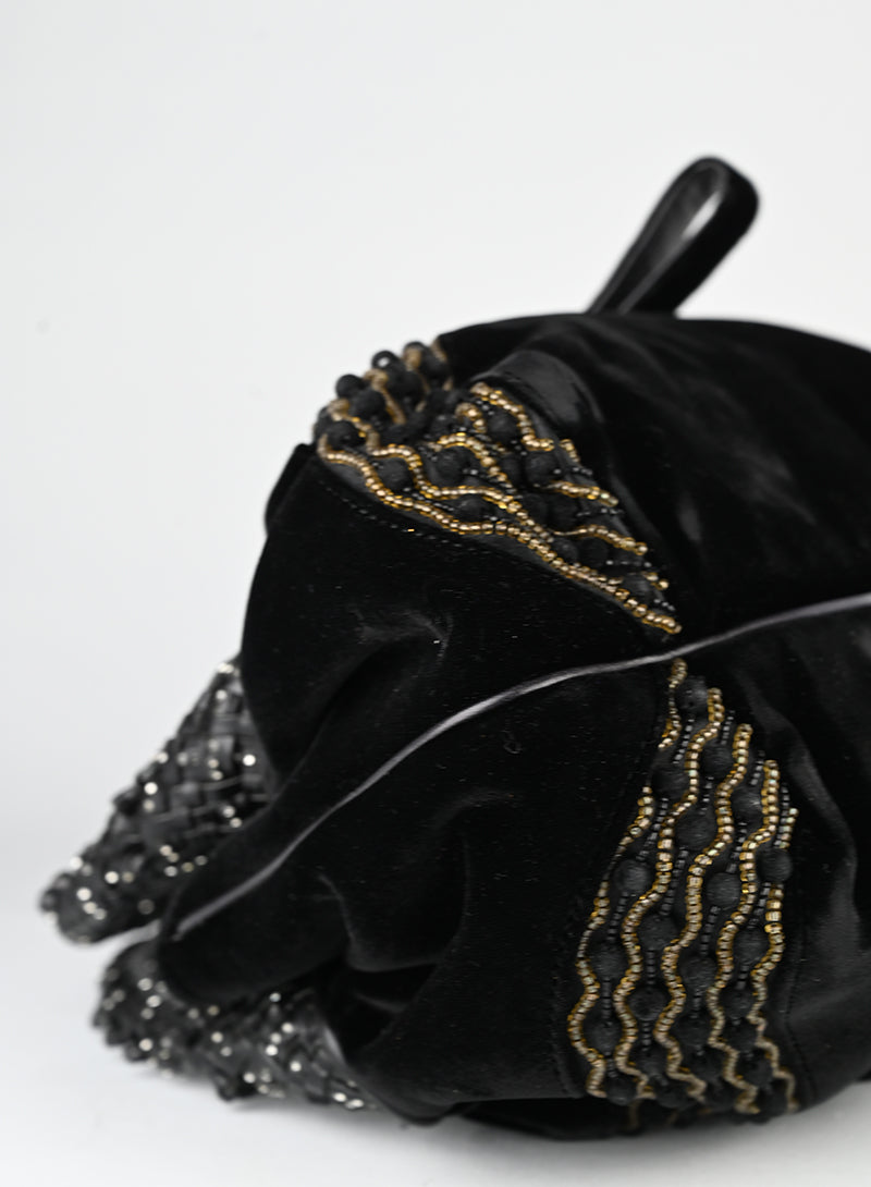 Fendi Borsa Spy in velluto nero