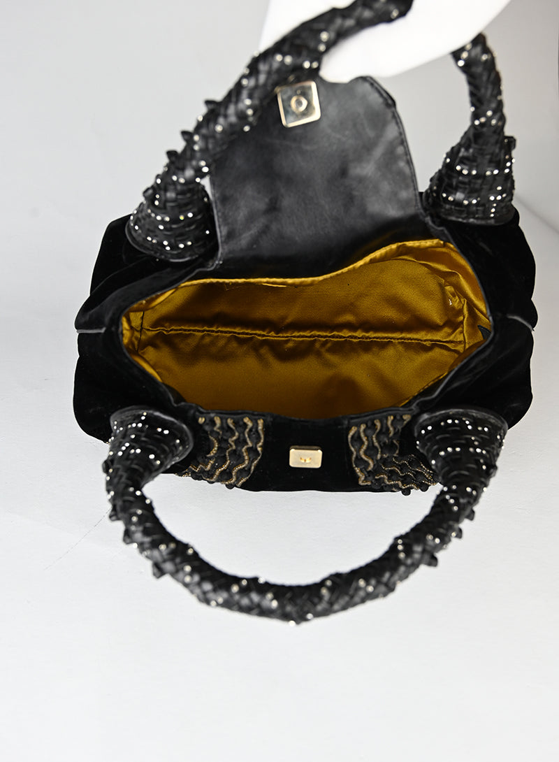Fendi Borsa Spy in velluto nero