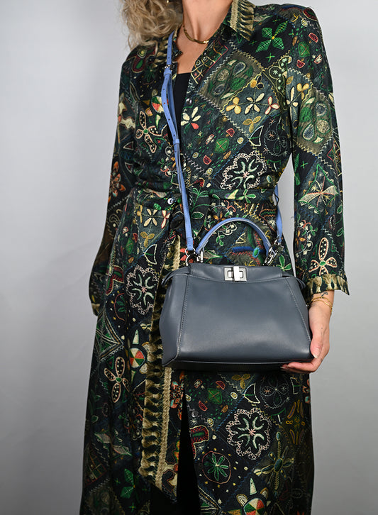 Fendi Peekaboo Mini in Pelle Avio