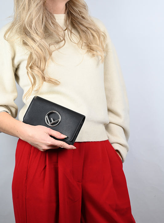 Fendi Borsina Kan Woc in pelle nera - lesleyluxuryvintage