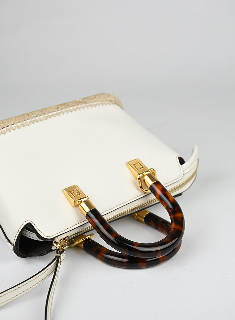 Fendi Borsa By the Way mini in pelle bianca