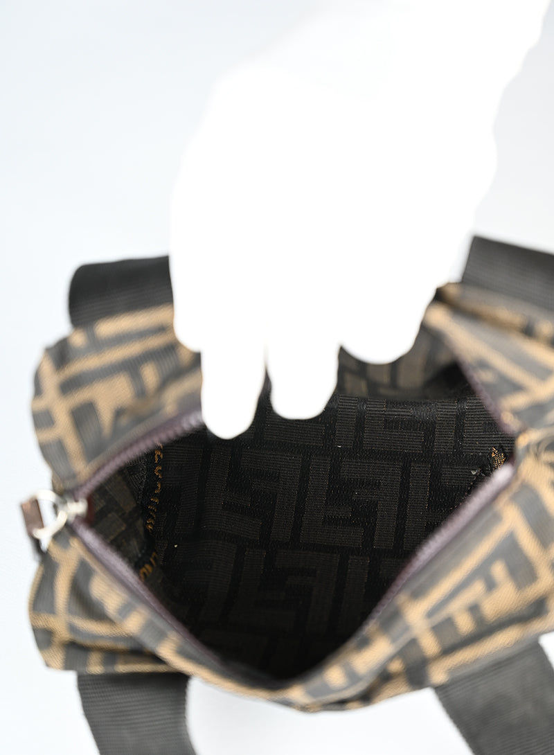 Fendi Borsa in tessuto Zucca marrone