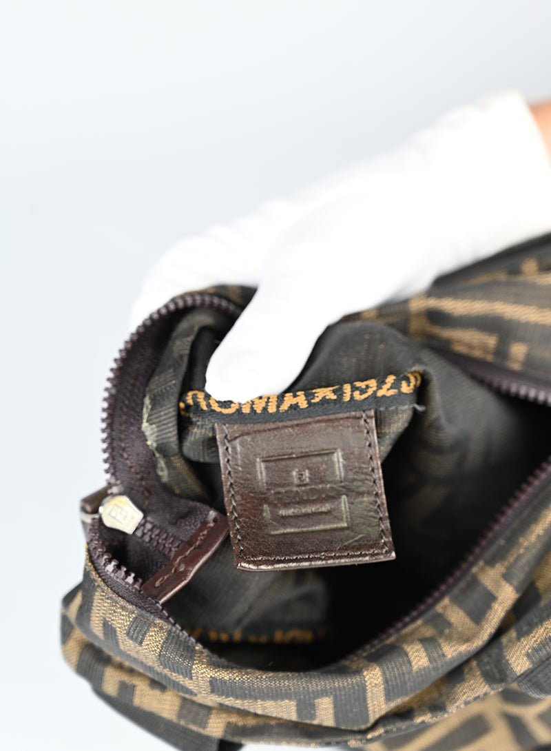 Fendi Borsa in tessuto Zucca marrone