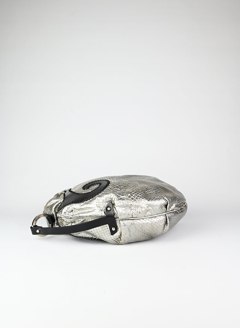 Fendi Borsa in pelle argento