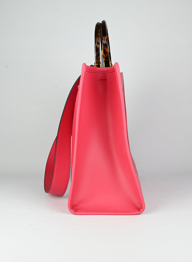 Fendi Shopper Sunshine in pelle rossa