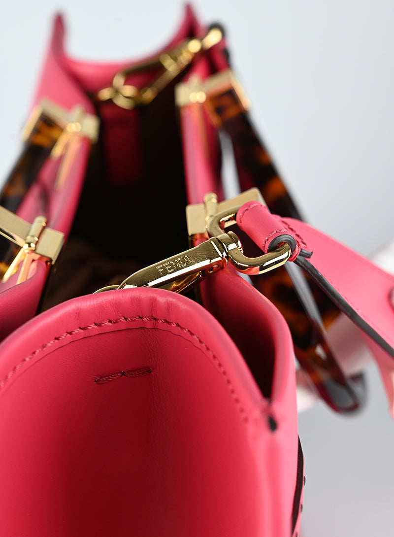 Fendi Shopper Sunshine in pelle rossa