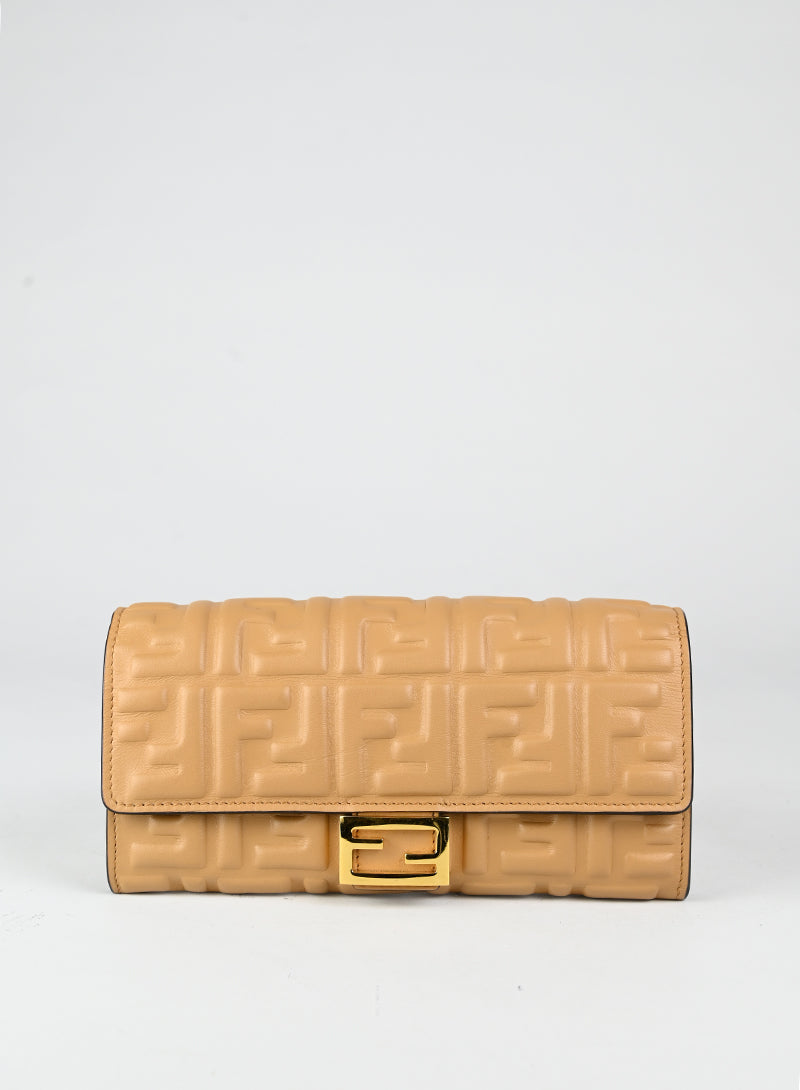 Fendi Borsina in pelle beige FF