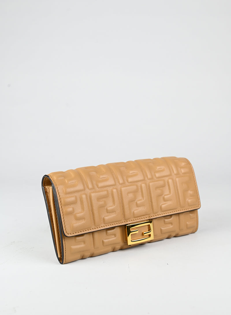 Fendi Borsina in pelle beige FF