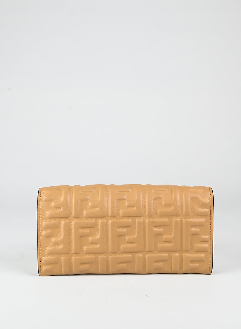 Fendi Borsina in pelle beige FF