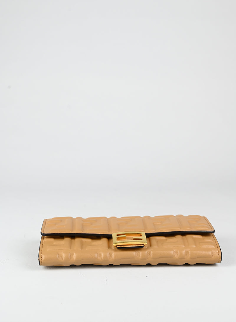 Fendi Borsina in pelle beige FF