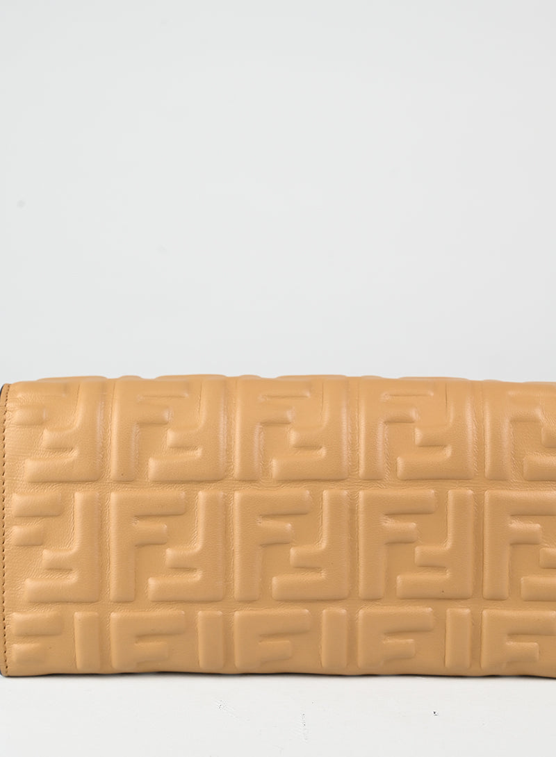 Fendi Borsina in pelle beige FF