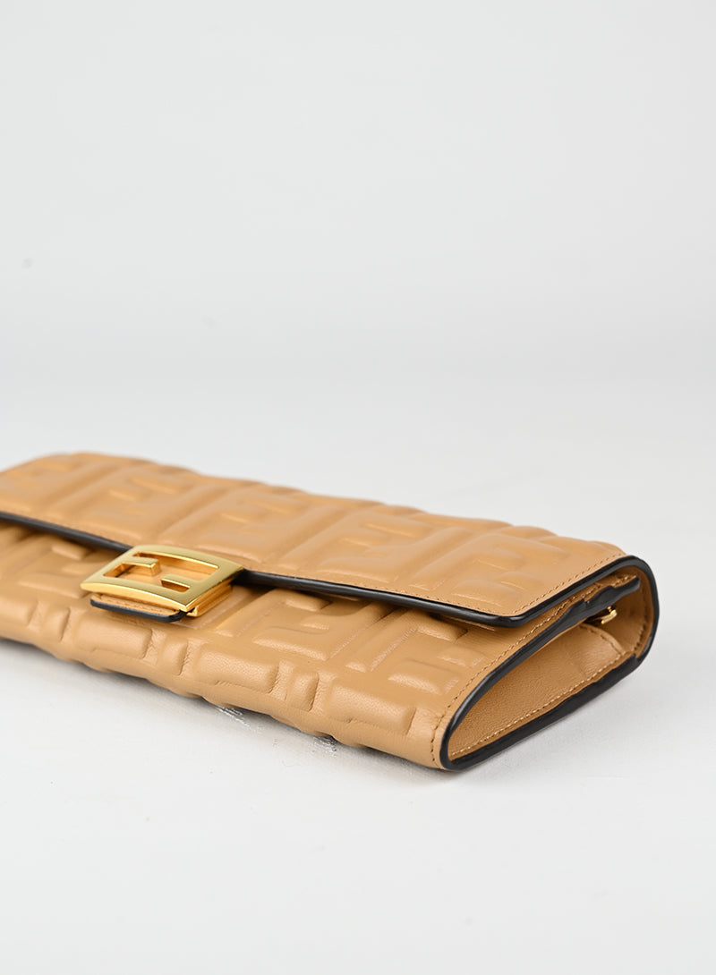 Fendi Borsina in pelle beige FF