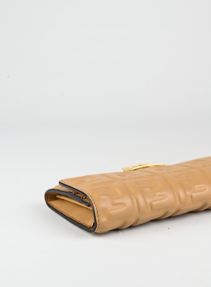 Fendi Borsina in pelle beige FF