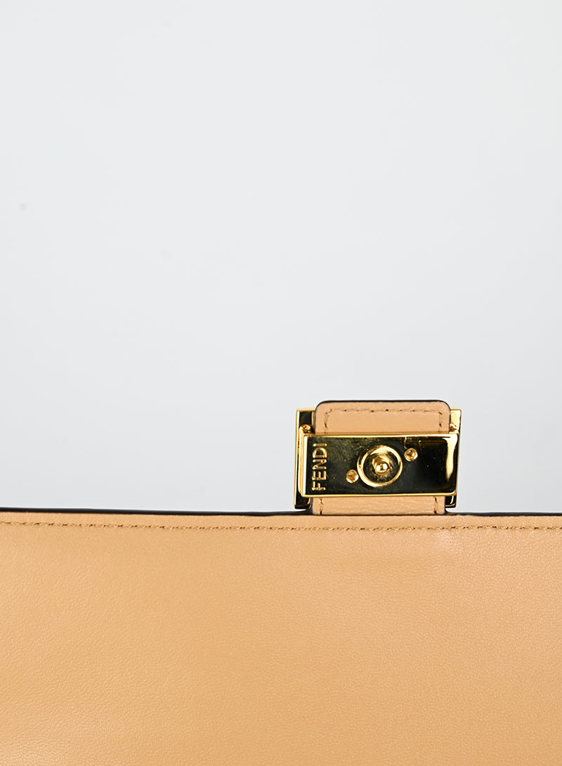 Fendi Borsina in pelle beige FF